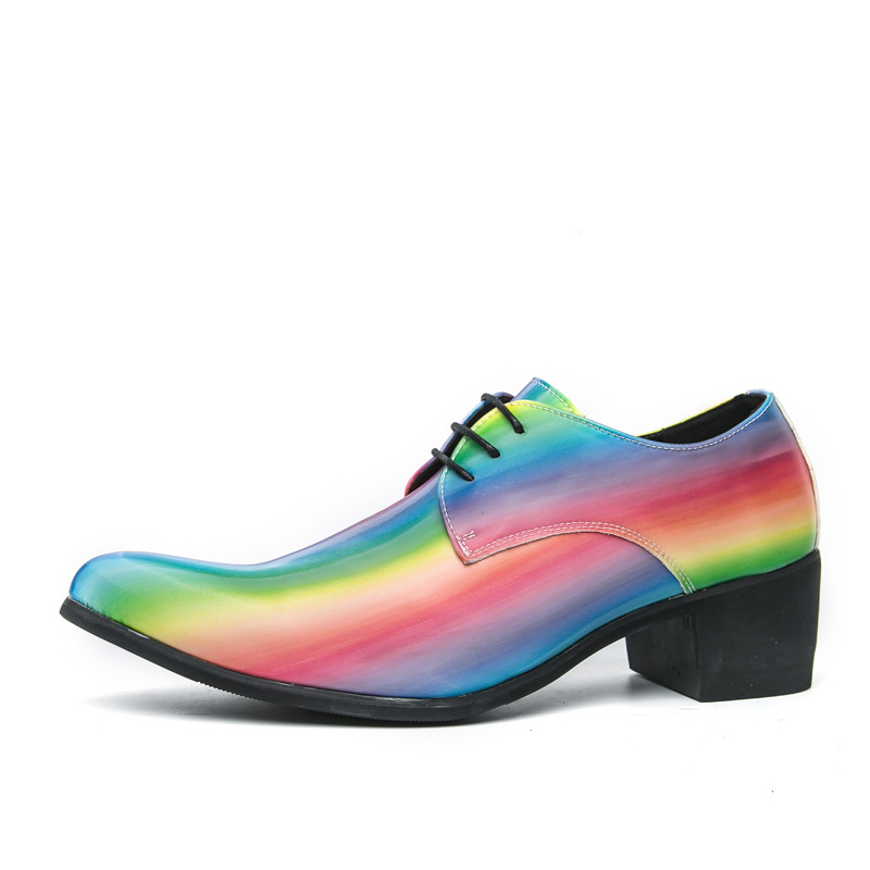 Rainbow Fashion Casual Men's PU Shoes