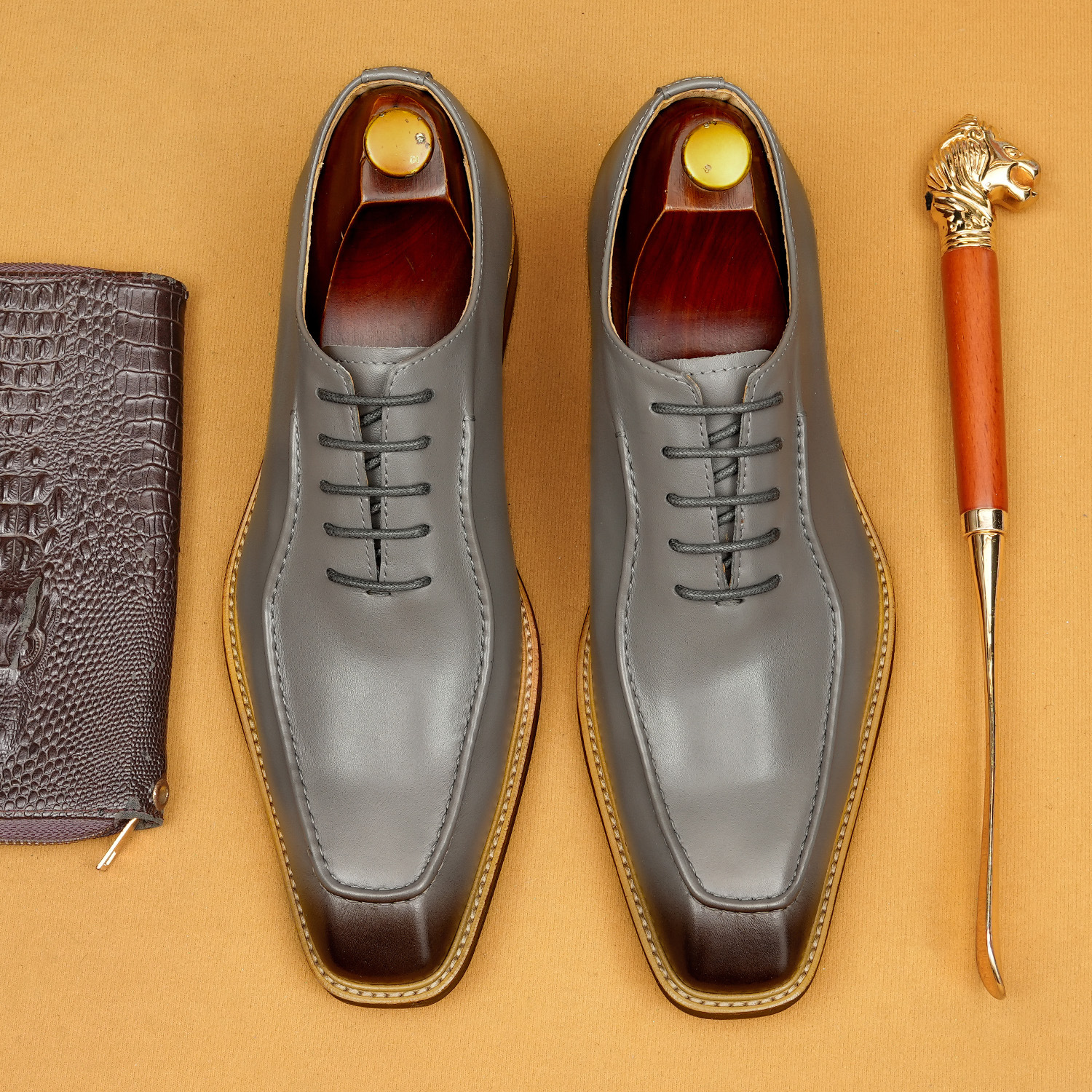 Men's high-end business casual formal leather shoes