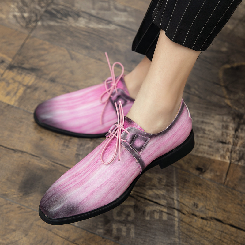 British Pointed Lace Up Leather Shoes