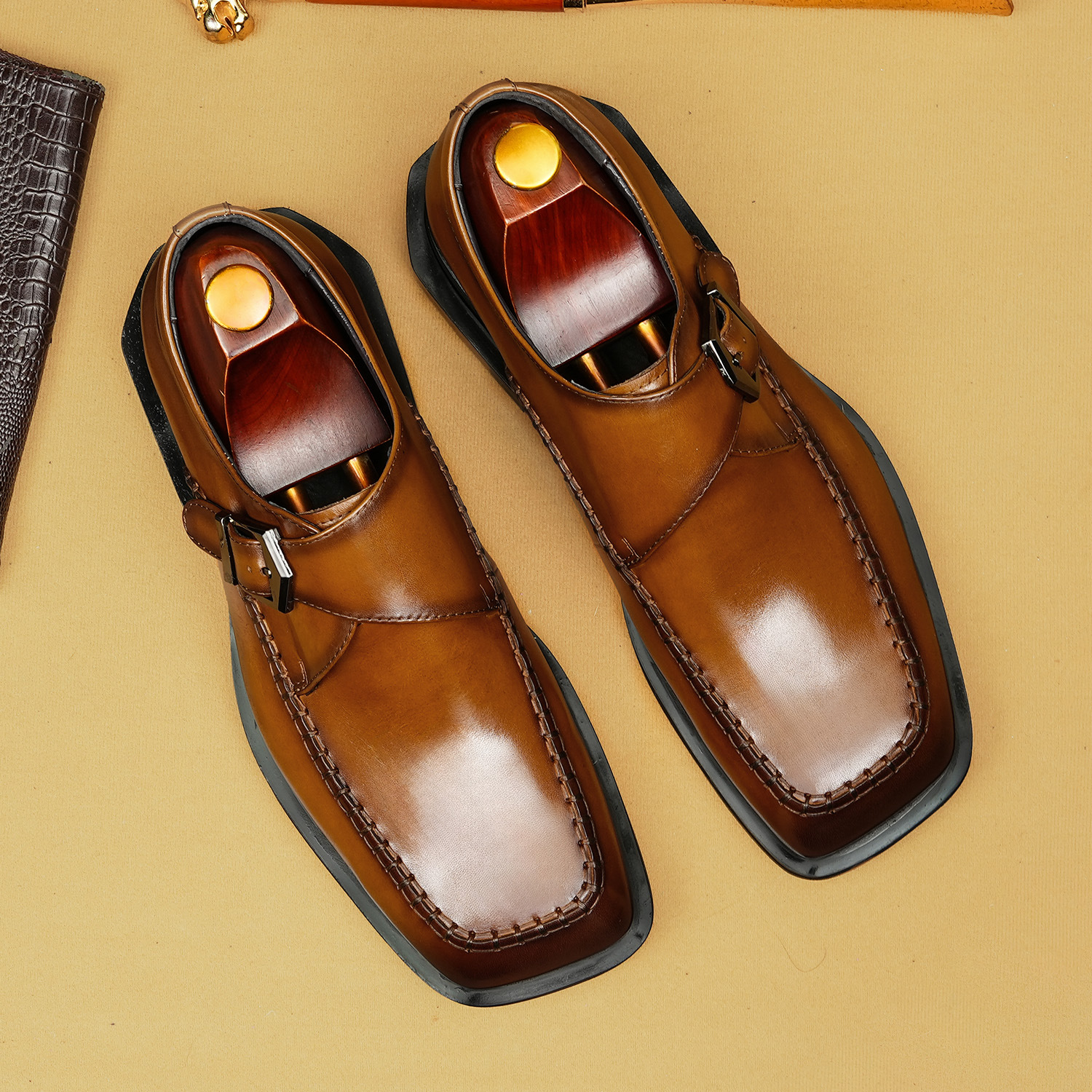 [Copy]Stylish Two-Tone Luxury Top-Grain Leather Oxford Shoes