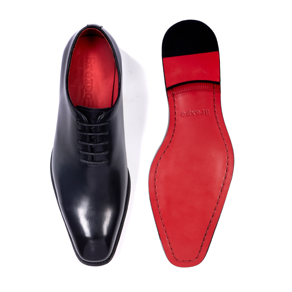 [Copy]GENTLEMAN™2026 Red bottom genuine leather lace-up men's versatile leather shoes
