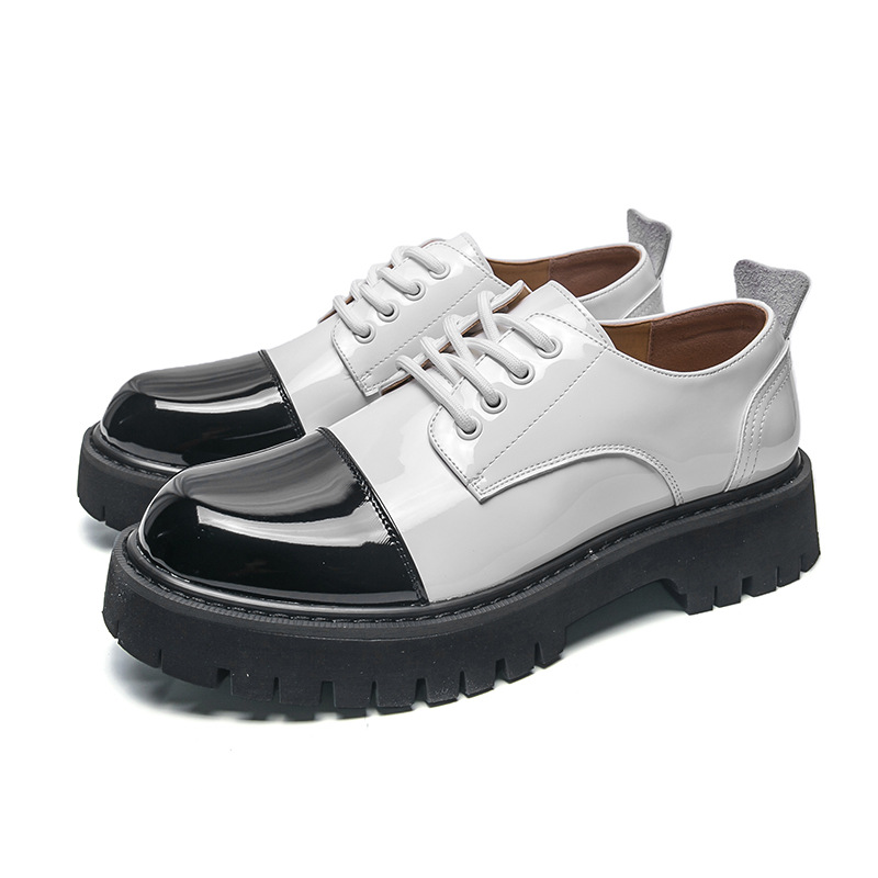 Color-blocked stylish business casual men's shoes