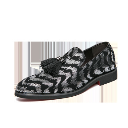 Summer pointed daily spot microfiber solid color simple black low-top viscose shoes sgs bean shoes