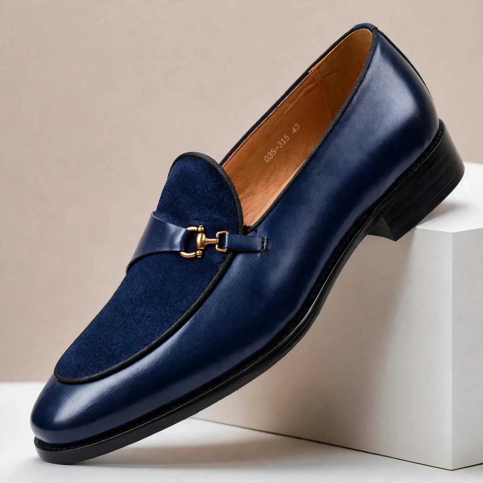 [Copy]Men’s Luxury Two-Tone Leather Brogue Oxford Shoes