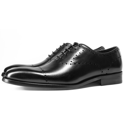 [Quality] Men's business formal leather shoes, cowhide British style brogue Oxford shoes for men