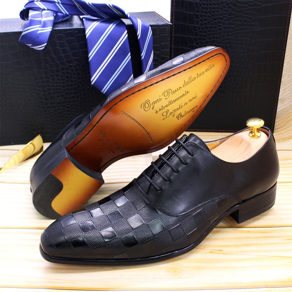 Men's business fashion casual hot selling genuine leather handmade Oxf