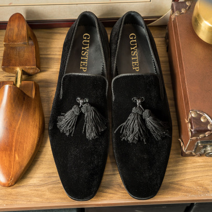 GUYSTEP™-Men's tassel velvet casual slip-on shoes