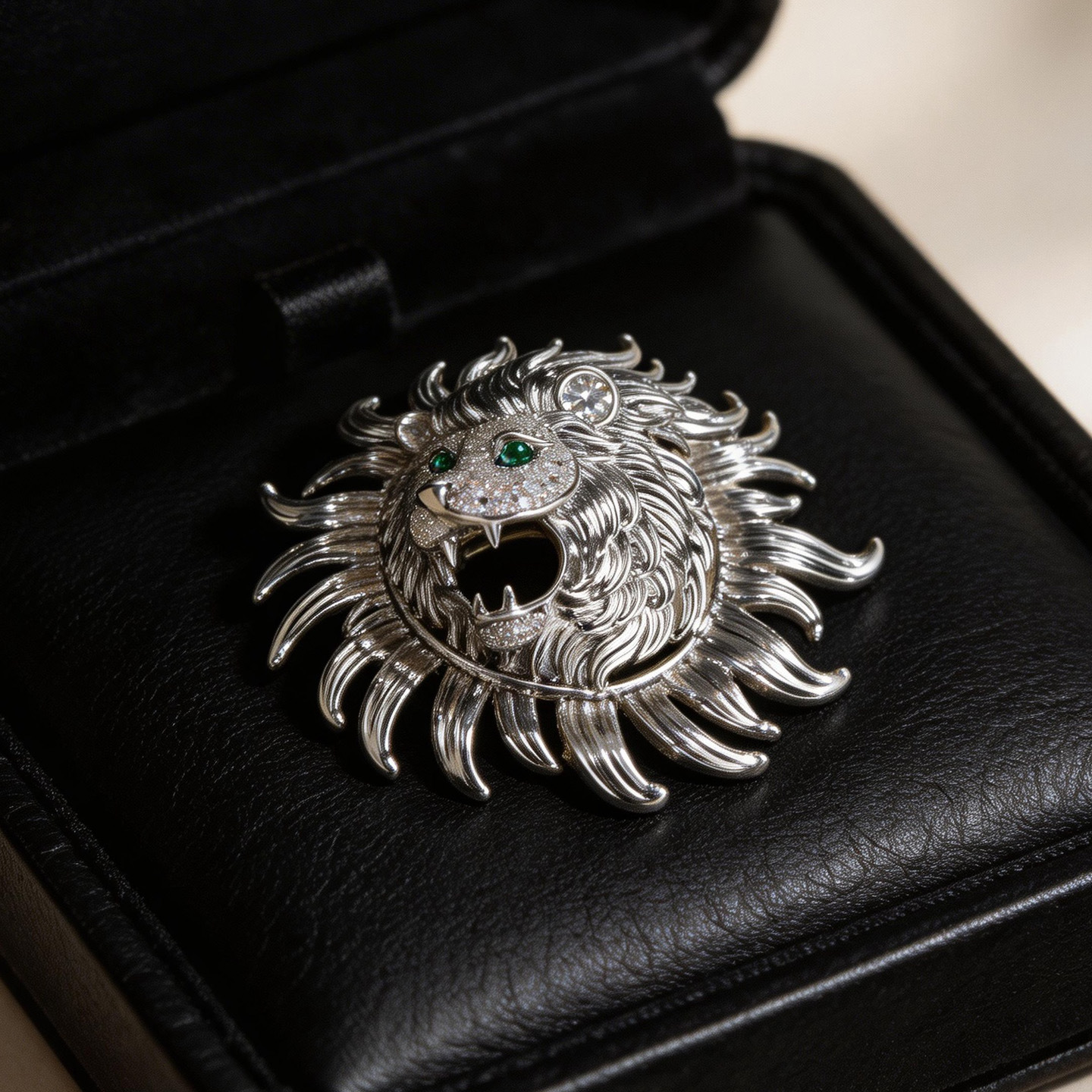 Bold Lion Magnetic Brooch