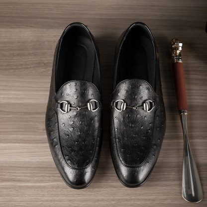 Men's shoes European and American loafers men's casual leather shoes British breathable trendy business shoes wholesale one piece drop shipping