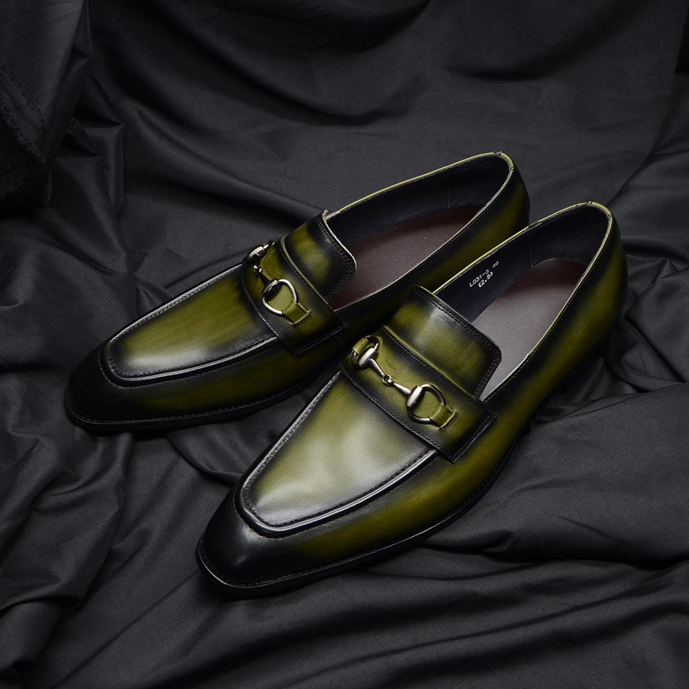 2024 new men's fashion new summer business casual first layer cowhide genuine leather moccasins luxury men's shoes
