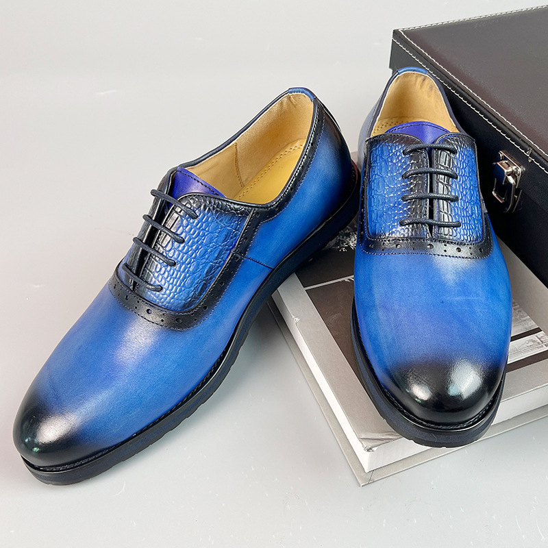 New style men's leather shoes genuine leather men's leather shoes casual fashion big brand same style first layer cowhide business men's shoes