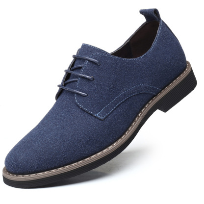 New men's large size frosted casual shoes fashionable British lace-up leather shoes men's suede foreign trade shoes Wenzhou shoes 48