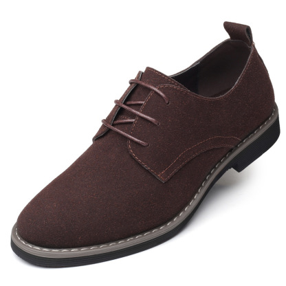 New men's large size frosted casual shoes fashionable British lace-up leather shoes men's suede foreign trade shoes Wenzhou shoes 48