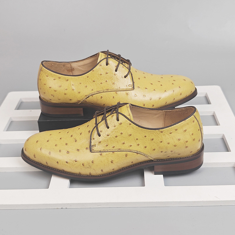 High-end business leather shoes for men British style genuine leather men's leather shoes slip on handsome men men's casual leather shoes men