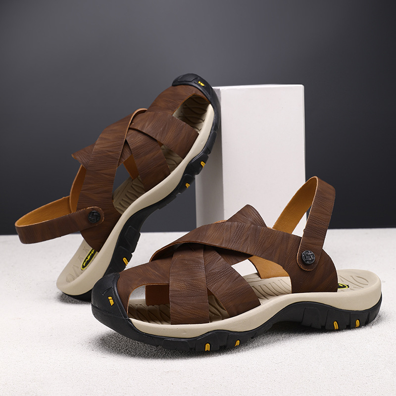 [Copy]Summer Fashion Genuine Leather Casual Men's Buckle Sandals