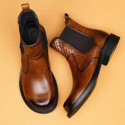 Men's Chelsea Boots - Brown & Black