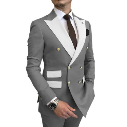 Men's two-piece suit 2024 new cross-border wedding groom best man suit men's business Korean suit