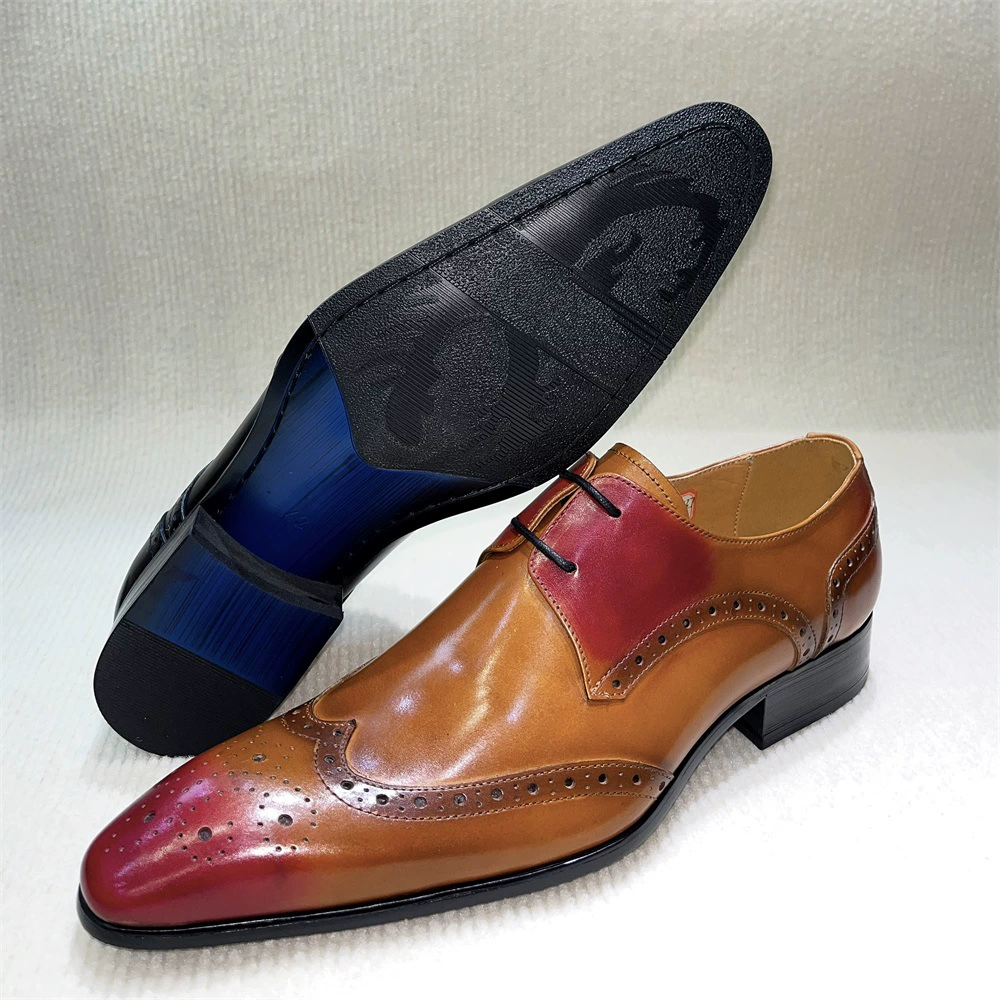 [Copy]High-end quality handmade first-layer cowhide embossed new style business casual loafers