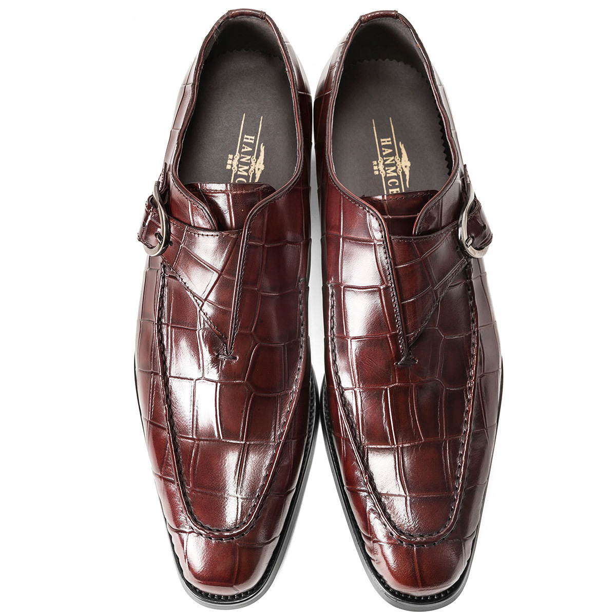 Monk shoes cowhide men's shoes new buckle leather shoes men's low-top shoes for men's fashion shoes
