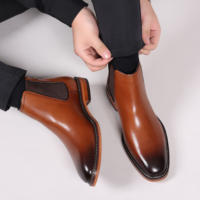 GENTLEMAN™-New Men's Formal Leather Chelsea Boots - Top Cowhide