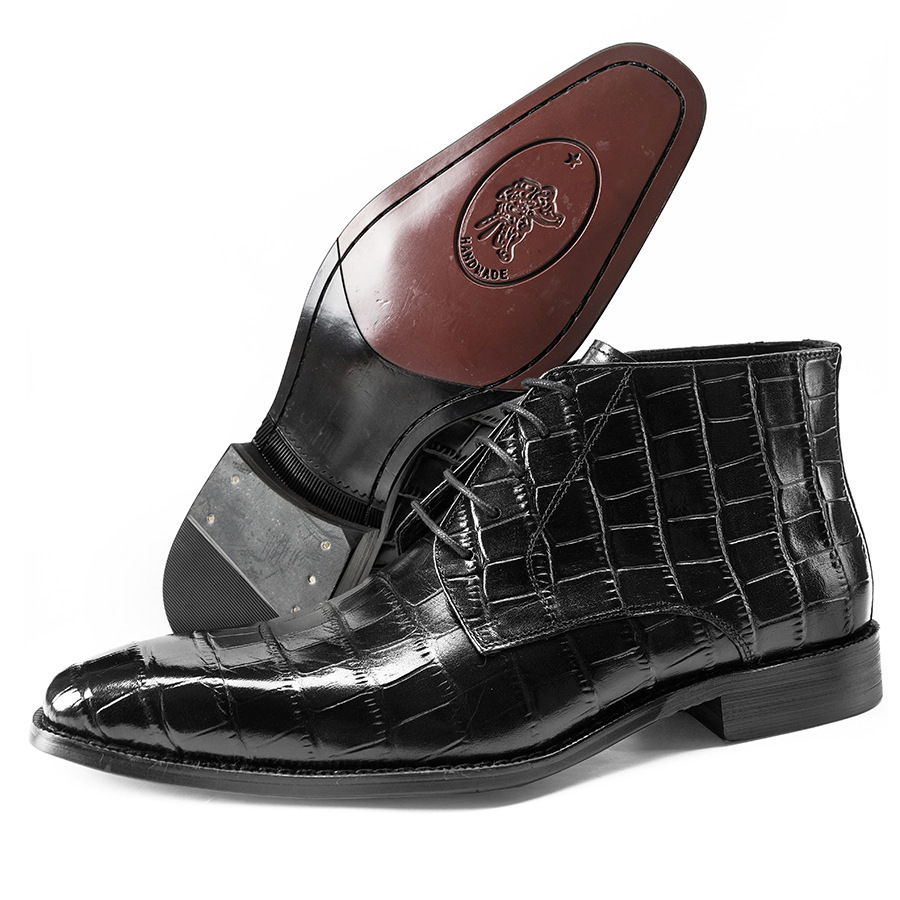 [Refuse to sell second-hand goods-source factory] Autumn and winter new Martin boots leather men's boots trendy men's shoes