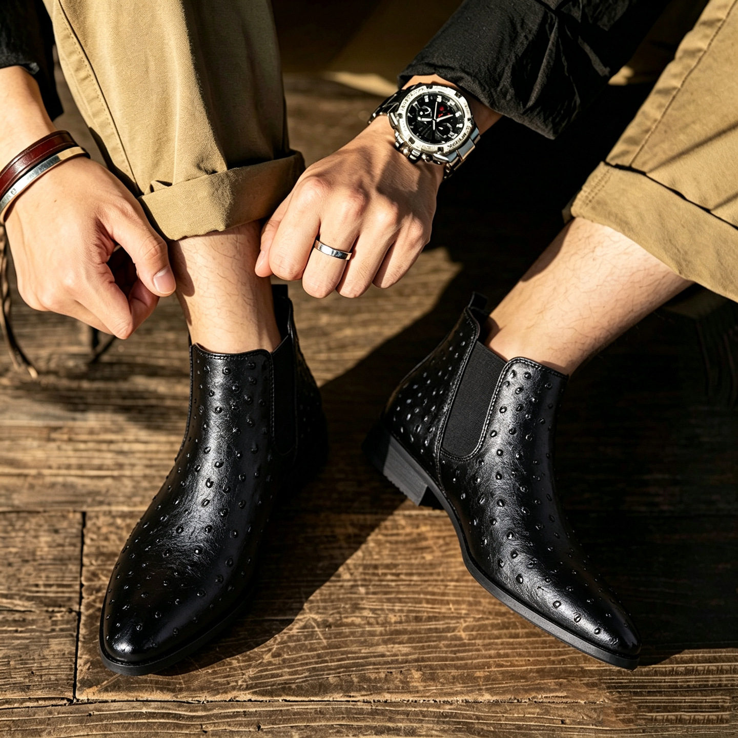 Men's Simple Casual Plus Size Chelsea Boots