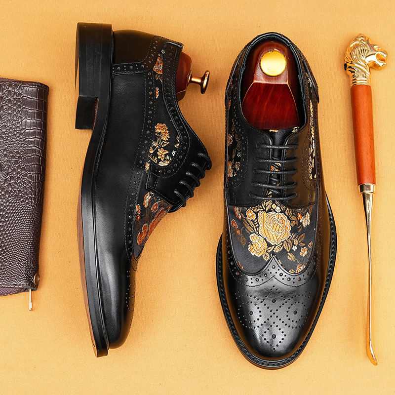 [Copy]Classic color matching fashionable men's Oxford shoes