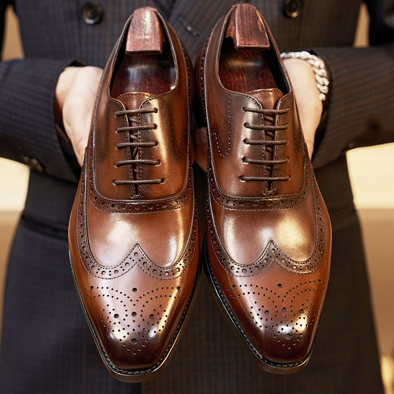 [Copy]Fashionable gentleman sheep suede frosted business leather casual loafers