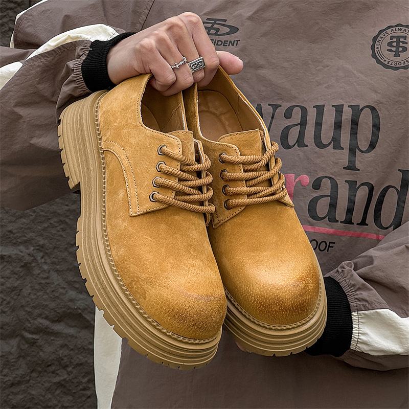 Men's Retro Platform Derby Shoes