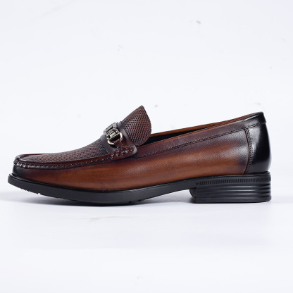 Men's shoes men's leather shoes summer new genuine leather breathable slip-on casual leather shoes loafers business leather shoes