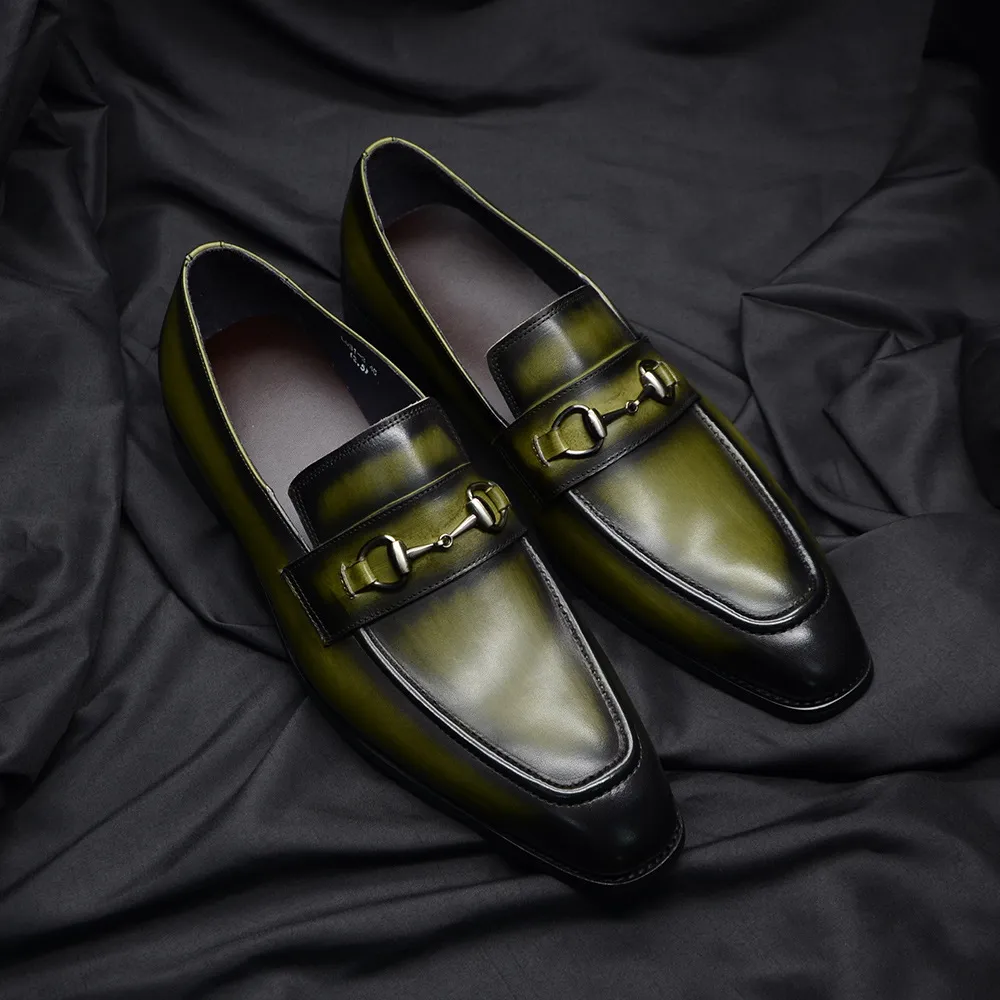 2024 new men's fashion new summer business casual first layer cowhide genuine leather moccasins luxury men's shoes