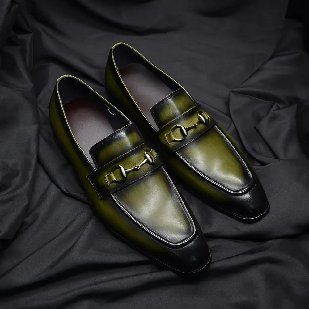 2024 new men's fashion new summer business casual first layer cowhide genuine leather moccasins luxury men's shoes