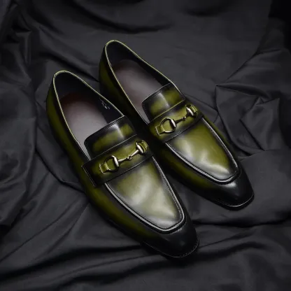 2024 new men's fashion new summer business casual first layer cowhide genuine leather moccasins luxury men's shoes