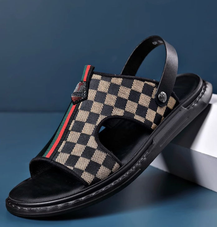 Sandals Men'S 2023 Summer New Casual Soft Sole Beach Shoes Dual-Purpose Genuine Leather Breathable Non-Slip Exterior Men'S Shoes Trendy