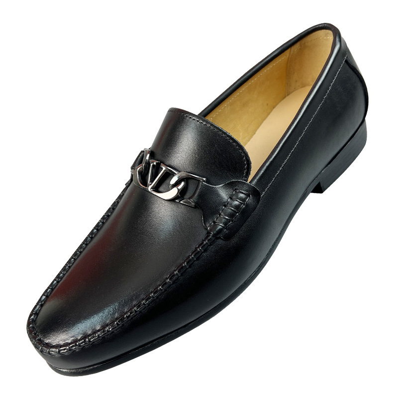 Summer new top layer cowhide men's soft sole breathable casual leather shoes lazy shoes soft leather men's shoes wholesale