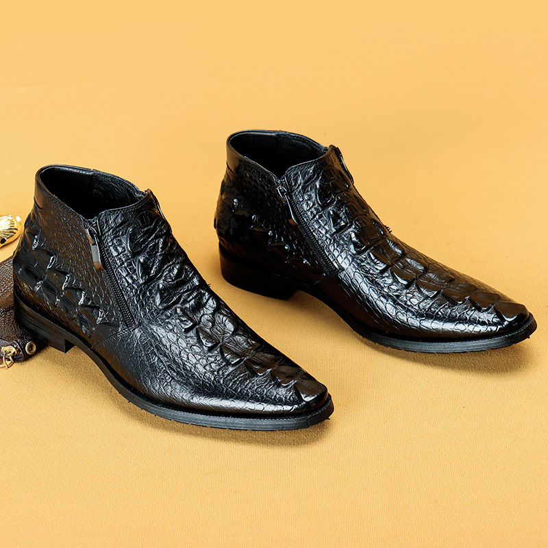 [Copy]Men's top layer cowhide color matching lace-up Oxford shoes