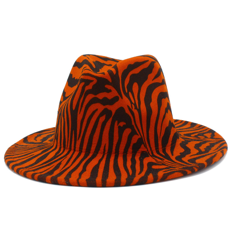 Men's zebra print fedora