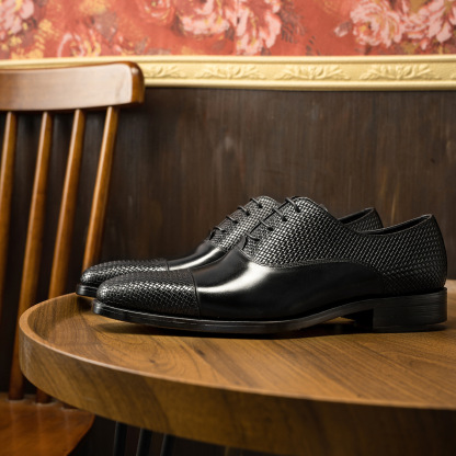 Men's business formal British style leather Oxford shoes