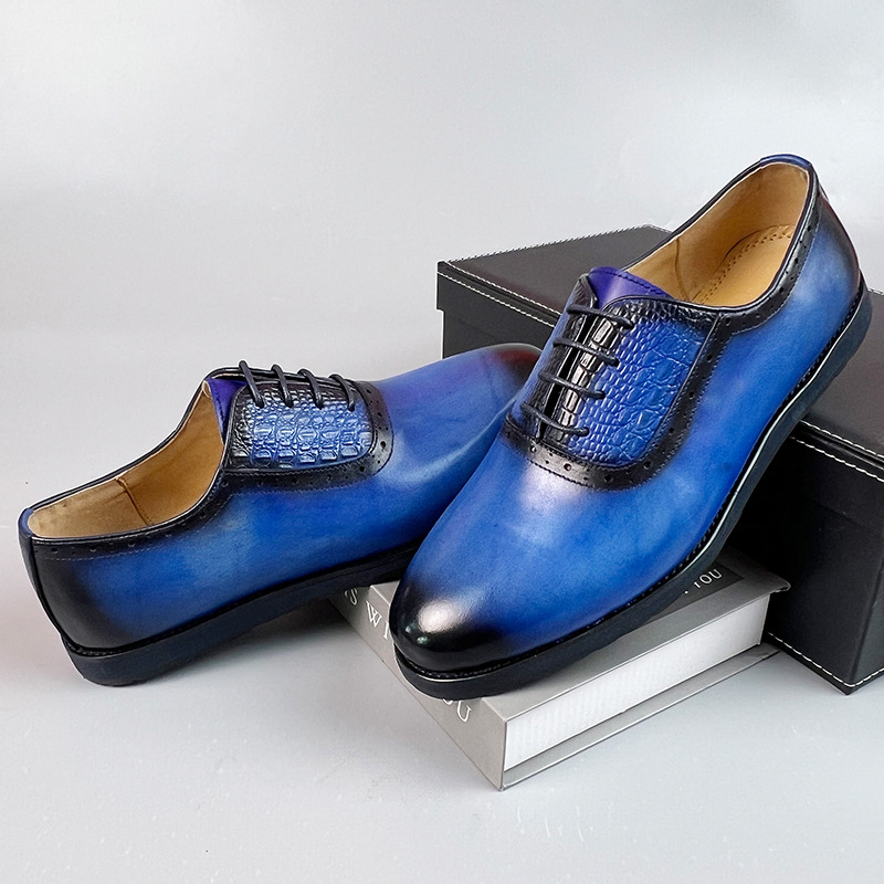 New style men's leather shoes genuine leather men's leather shoes casual fashion big brand same style first layer cowhide business men's shoes