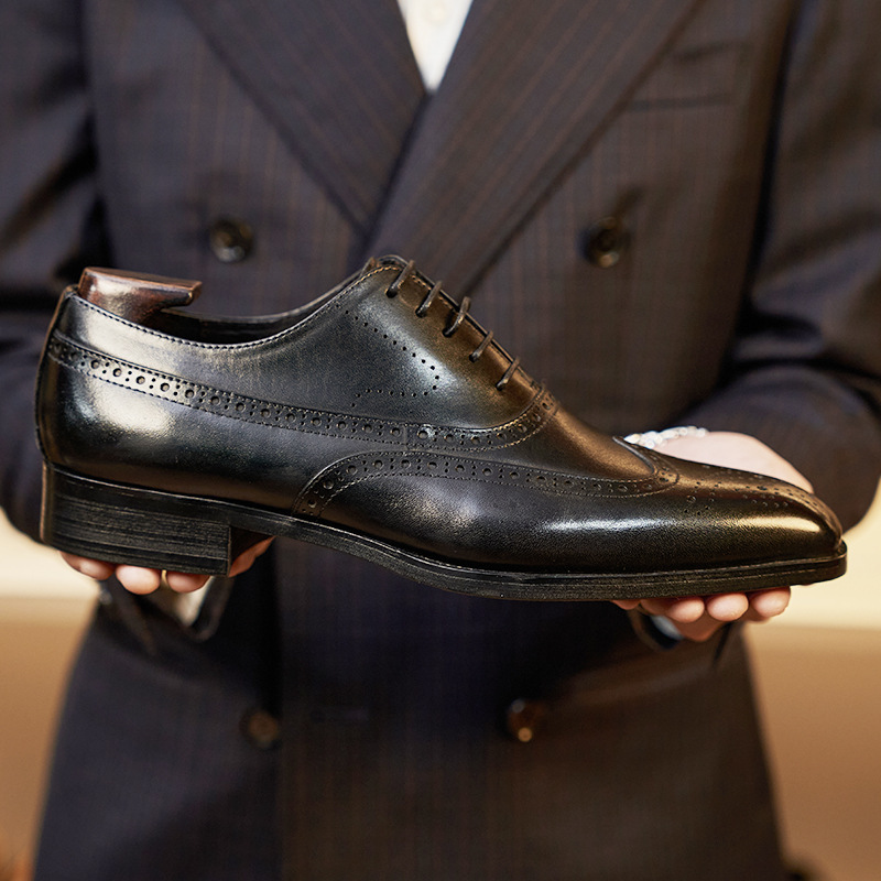 [Copy]Fashionable gentleman sheep suede frosted business leather casual loafers