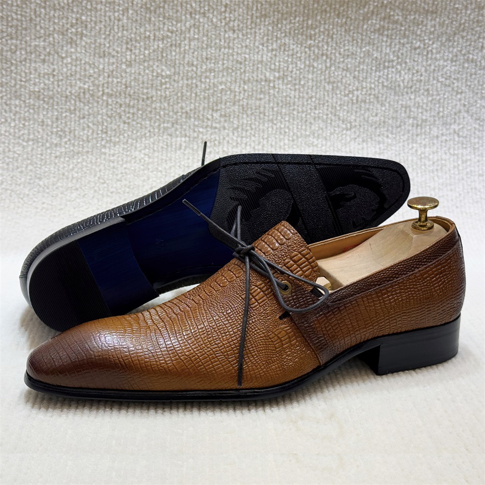 [Copy]GUYSTEP™2025 new men's business top layer cowhide pointed buckle leather shoes