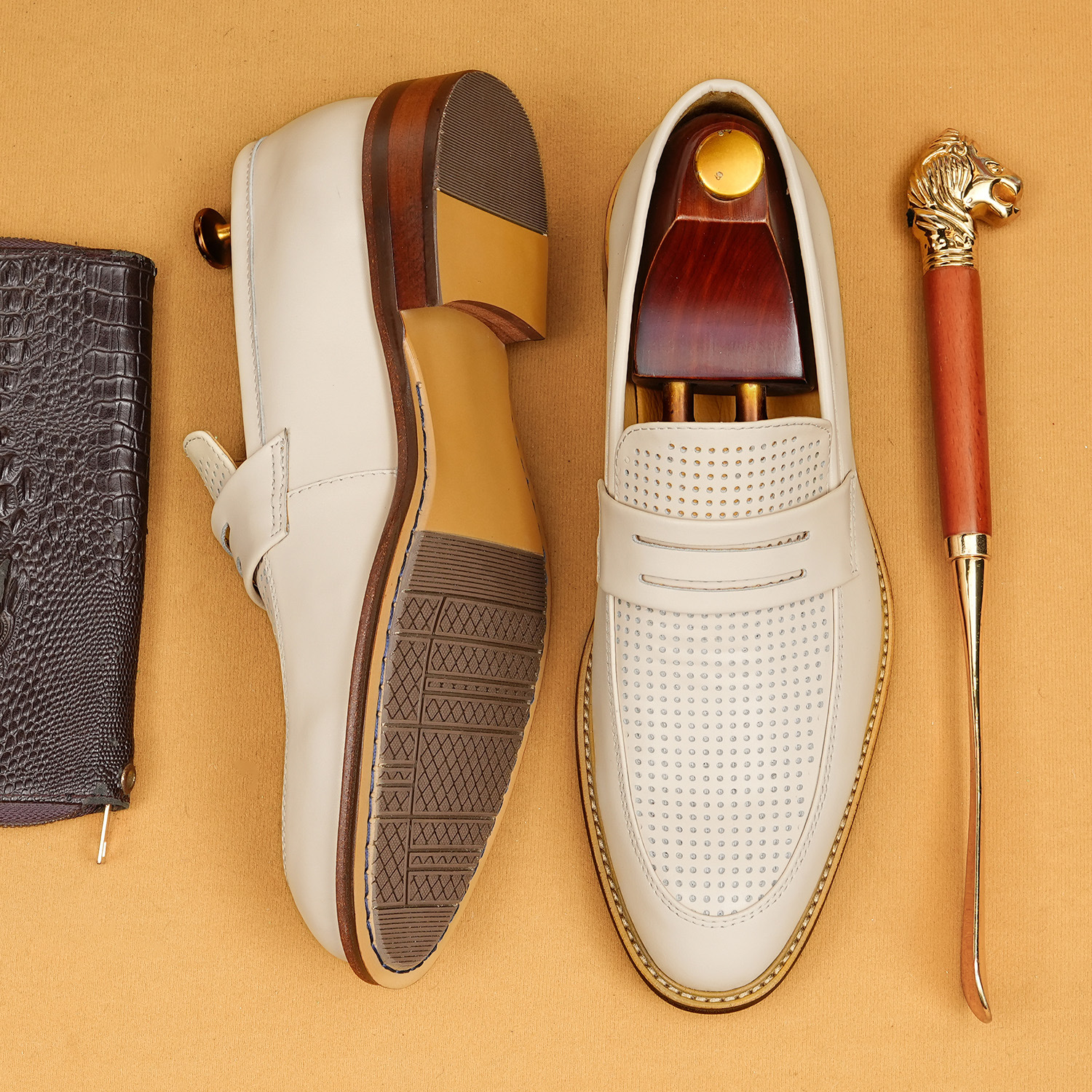 Men's genuine leather soft sole breathable casual shoes
