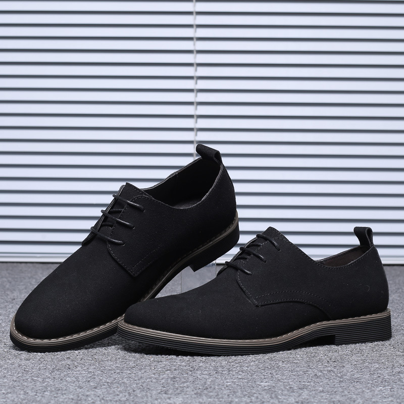 New men's large size frosted casual shoes fashionable British lace-up leather shoes men's suede foreign trade shoes Wenzhou shoes 48