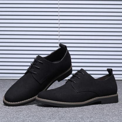 New men's large size frosted casual shoes fashionable British lace-up leather shoes men's suede foreign trade shoes Wenzhou shoes 48
