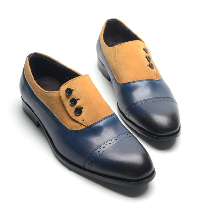 Men's high quality simple cow suede and top layer cowhide casual leather loafers light luxury men's shoes factory direct sales