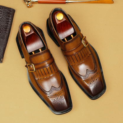 [Copy]Autumn 2026 High-End Men's Leather Shoes – Affordable Luxury, Wide-Toe Design