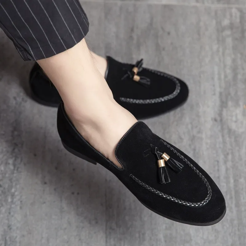 Retro casual tassel loafers