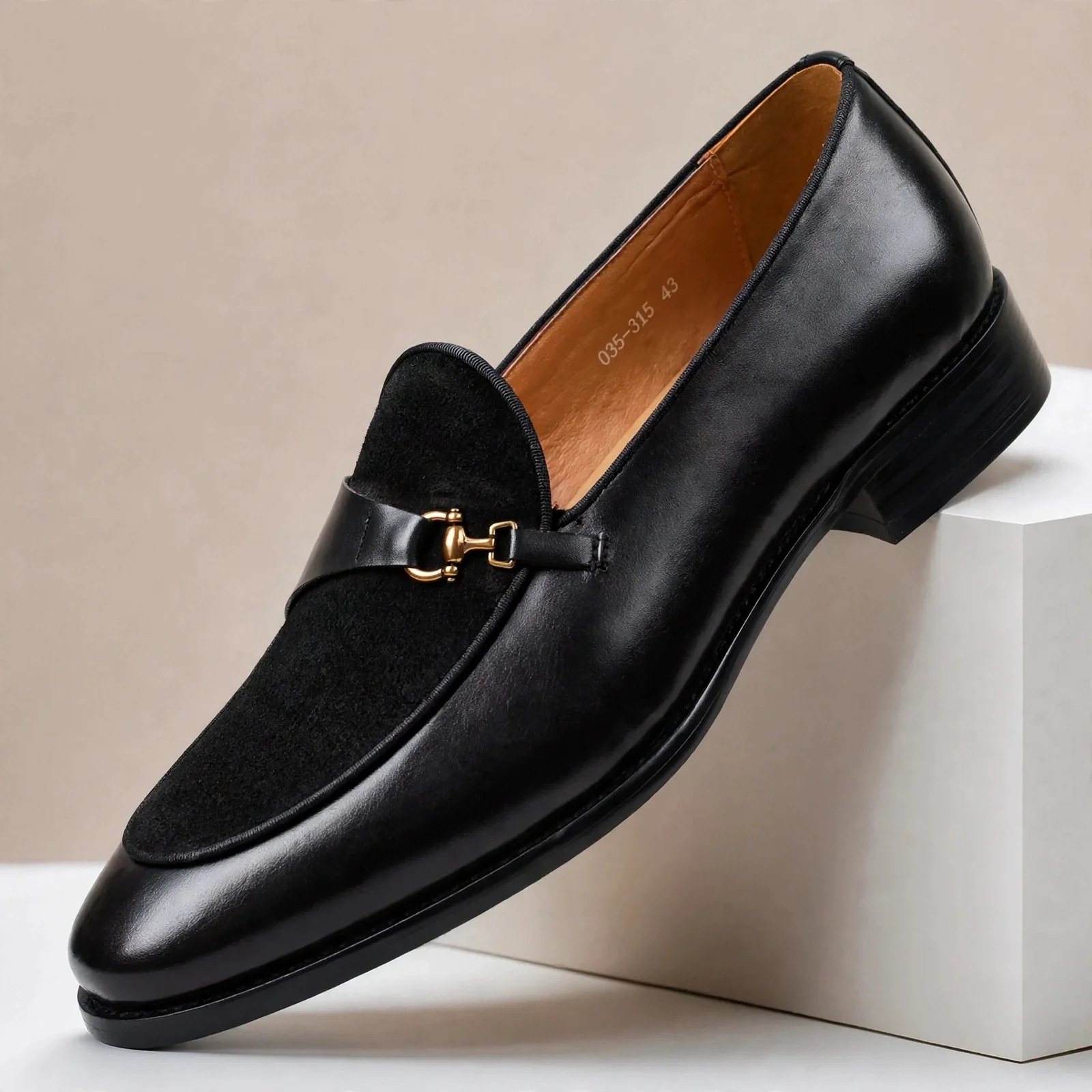 [Copy]Men’s Luxury Two-Tone Leather Brogue Oxford Shoes