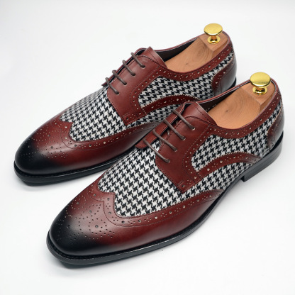 GUYSTEP™Men's handmade cowhide business shoes