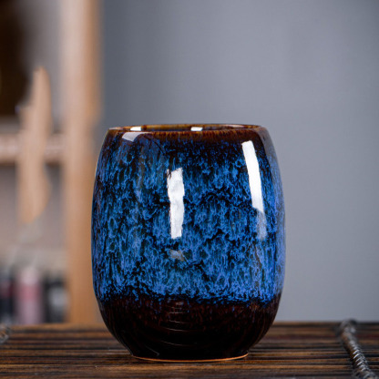Kiln-changed master cup ceramic household kung fu tea cup tea cup personal single cup Tianmu Jianzhan bamboo hat tea cup tea bowl